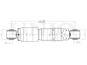 Rear gas shock absorber photo