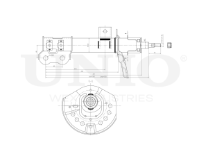 Left front gas shock absorber photo