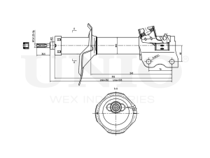Right front gas shock absorber photo