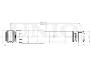Rear gas shock absorber photo