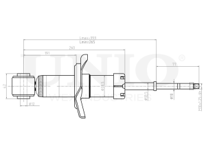Rear gas shock absorber photo