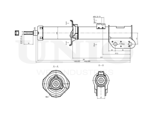 Front gas shock absorber photo