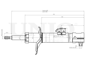 Left front gas shock absorber photo