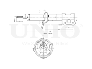Right front gas shock absorber photo