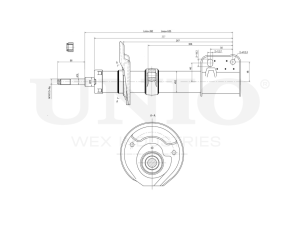 Right front gas shock absorber photo