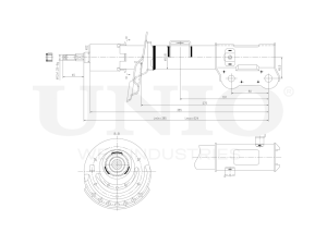 Left front gas shock absorber photo