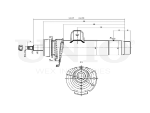Left front gas shock absorber photo