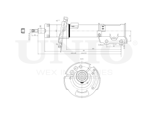 Left front gas shock absorber photo