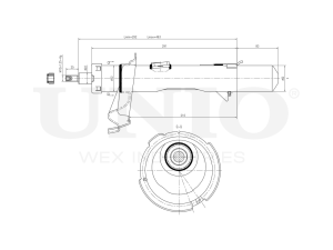 Left front gas shock absorber photo