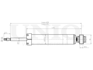 Rear gas shock absorber photo