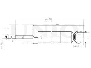 Rear gas shock absorber photo