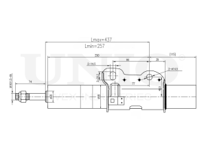 Front gas shock absorber photo