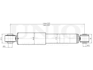 Rear gas shock absorber photo