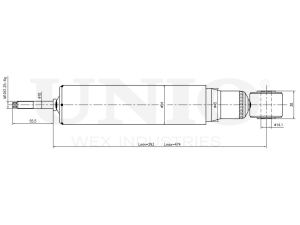 Rear gas shock absorber photo
