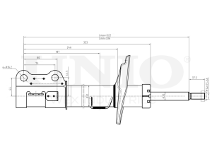 Right front gas shock absorber photo