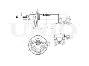 Left front gas shock absorber photo