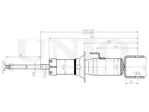 Rear gas shock absorber photo