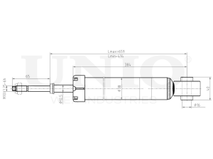 Rear gas shock absorber photo