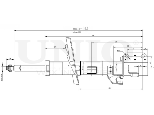 Left front gas shock absorber photo