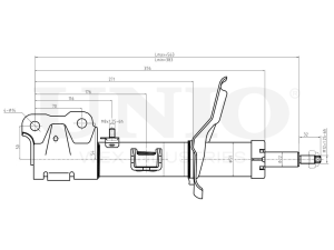 Left front gas shock absorber photo