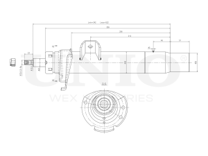 Front gas shock absorber photo