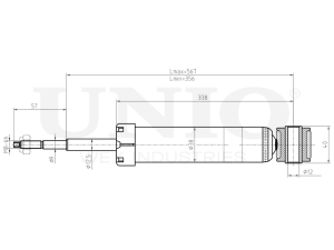 Rear oil shock absorber photo