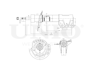 Left front gas shock absorber photo