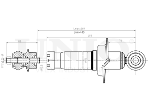 Rear gas shock absorber photo