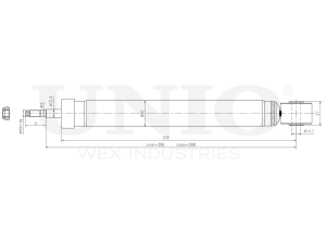 Rear gas shock absorber photo