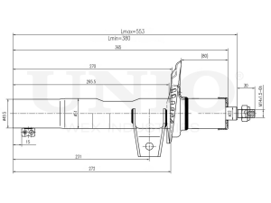Front gas shock absorber photo