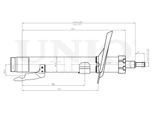 Front gas shock absorber photo