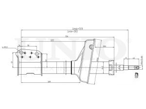 Front gas shock absorber photo