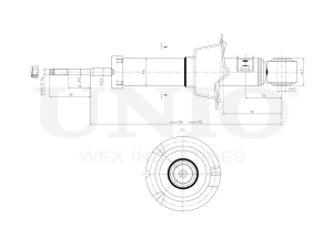 Rear gas shock absorber photo