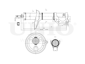 Front gas shock absorber photo