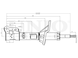 Left rear gas shock absorber photo