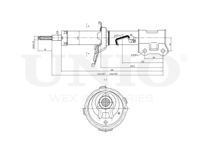 Left front gas shock absorber photo