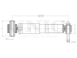 Rear gas shock absorber photo