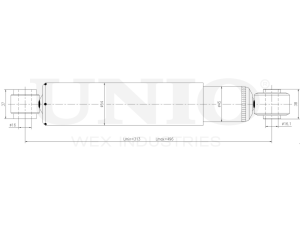 Rear gas shock absorber photo