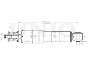 Rear gas shock absorber photo