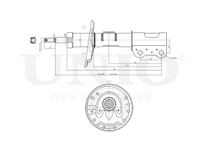 Left front gas shock absorber photo