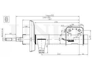 Front gas shock absorber photo