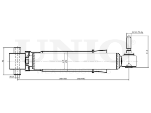 Rear gas shock absorber photo