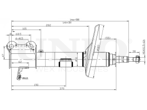 Left rear gas shock absorber photo