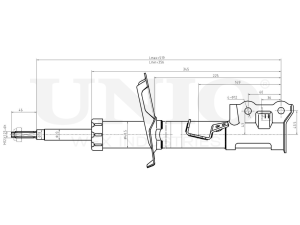 Left front gas shock absorber photo