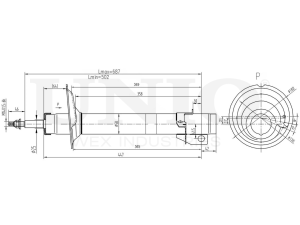 Front gas shock absorber photo