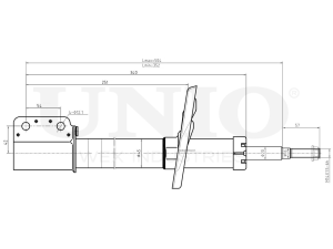 Front gas shock absorber photo