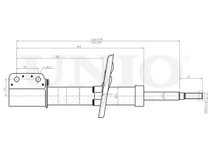 Front gas shock absorber photo