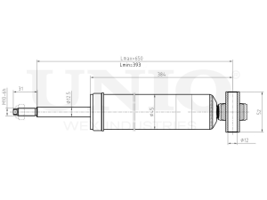 Rear gas shock absorber photo