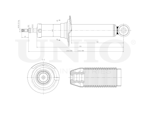 Rear gas shock absorber photo