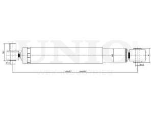 Rear gas shock absorber photo
